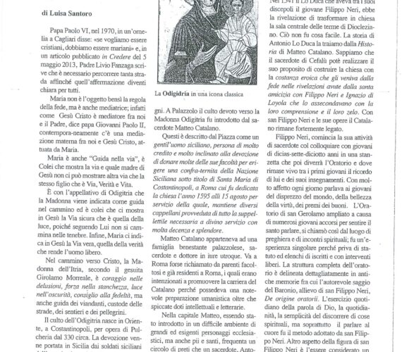 Catalano Matteo e il culto di Santa Maria dell’Odigitria Catalano Matteo e il culto di Santa Maria dell’Odigitria
